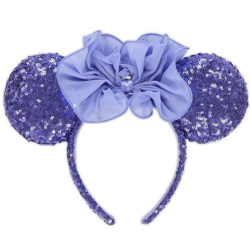 2024年5月新款 | Minnie紫藍色荷葉邊蝴蝶結閃片頭箍
